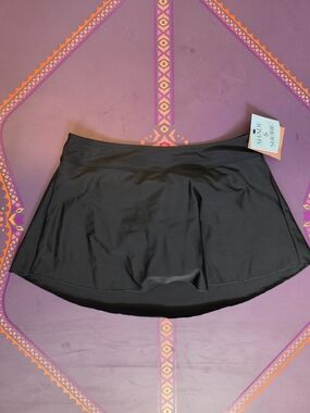 Shade & Shore Black Skater Swim Skirt